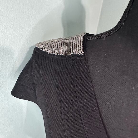 BEBE Black Metallic Bandage Crop Top – S – Y2K Glam - Picture 2 of 11